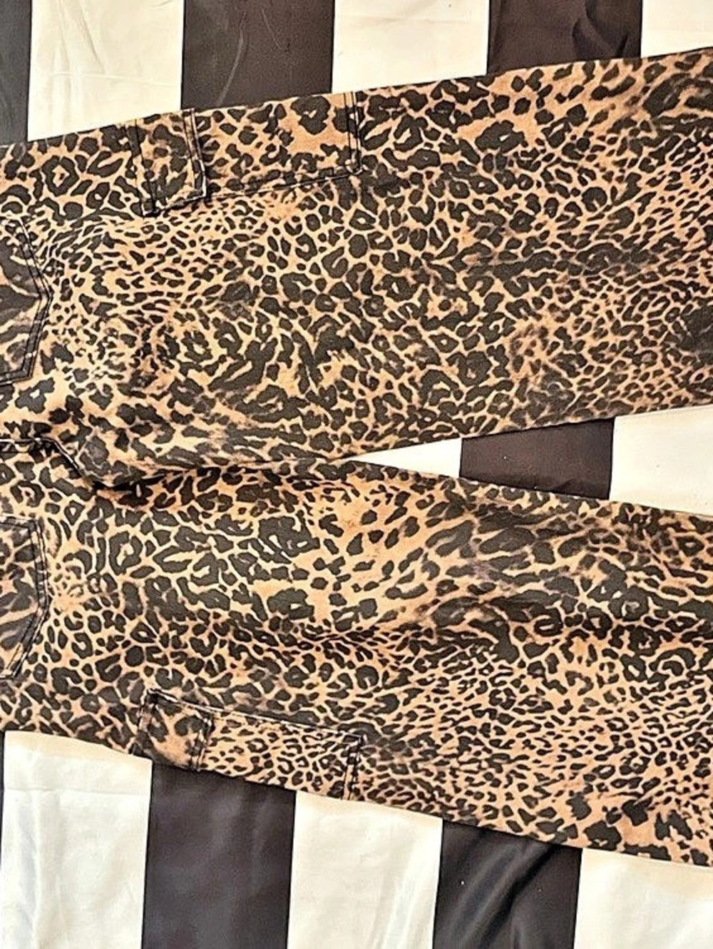 VIP Wide Leg Animal Print Pants in Brown & Black Size Medium NWT - Picture 3 of 4